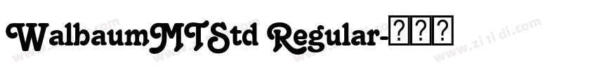 WalbaumMTStd Regular字体转换